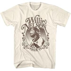 Willie Nelson Tour 1977 Natural Retro Music Fan T-Shirt